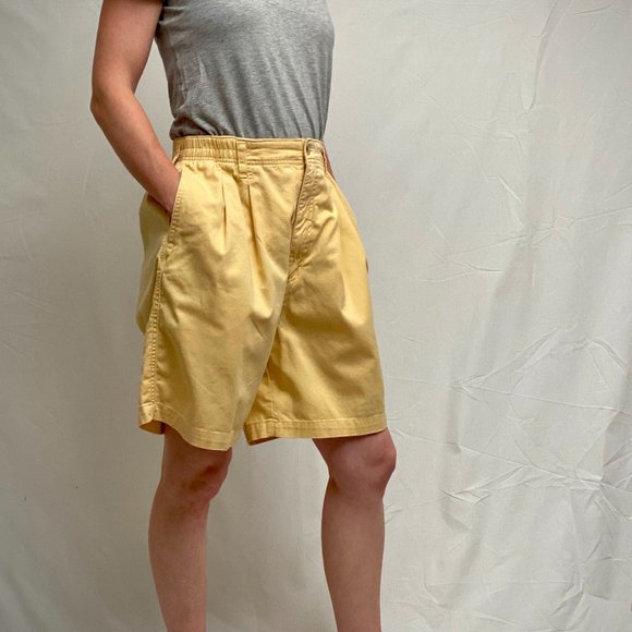 Vintage Yellow High Waisted Mom Shorts 28" Waist - Picture 3 of 14